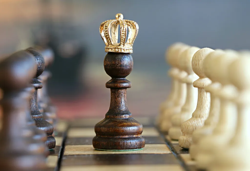 competitor analysis for escape room business king on the chess table